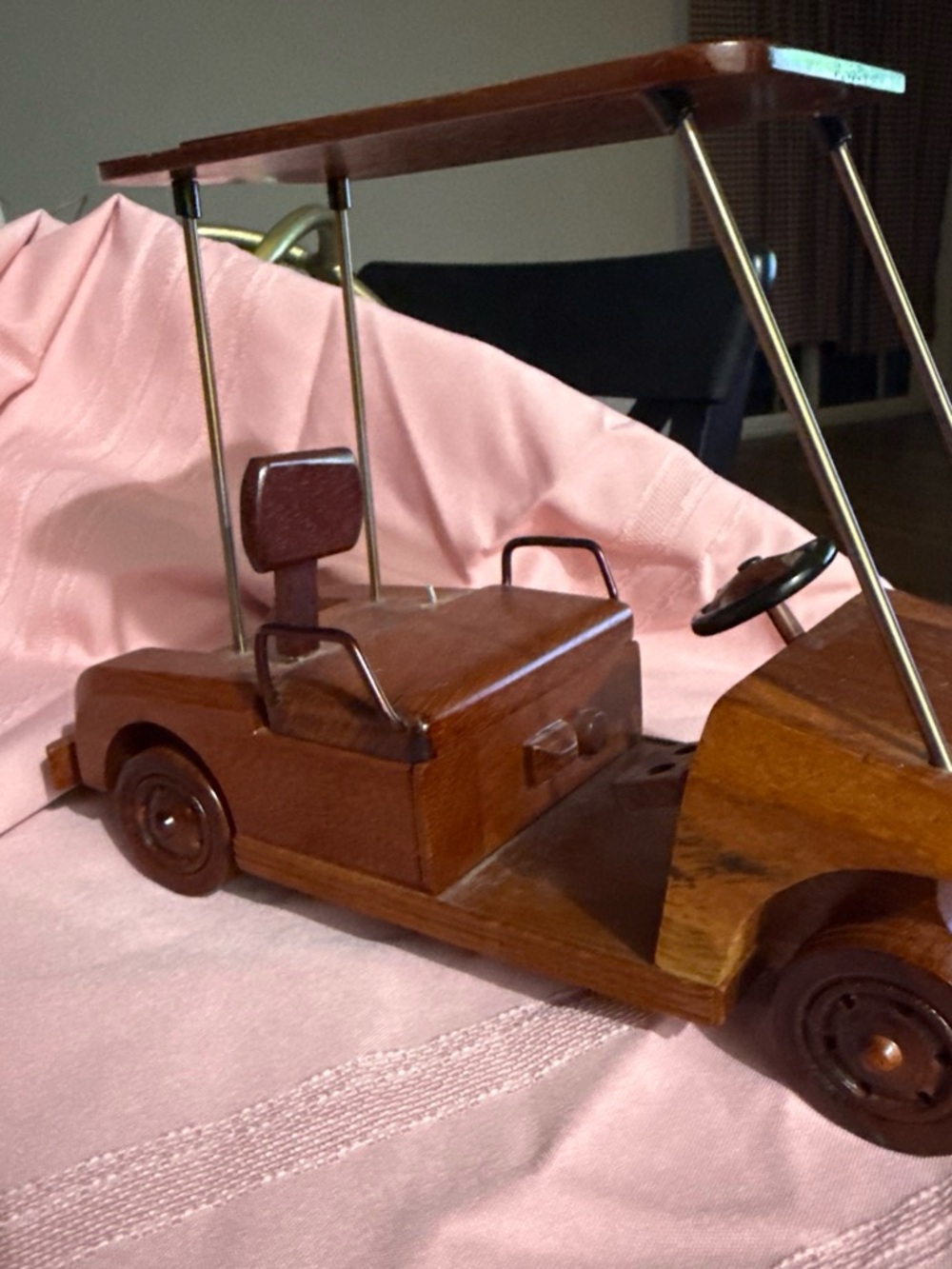 Wooden Kids Golf Cart Toy - Brown